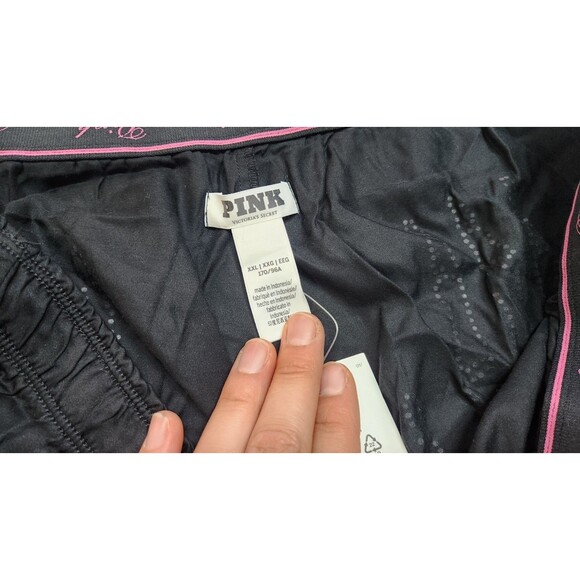 Victoria's Secret PINK XXL Black Skeleton Silky Sleep Boxy Pajama Shorts NWT - Picture 4 of 7